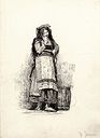 Jacovacci, peasant woman, drawing